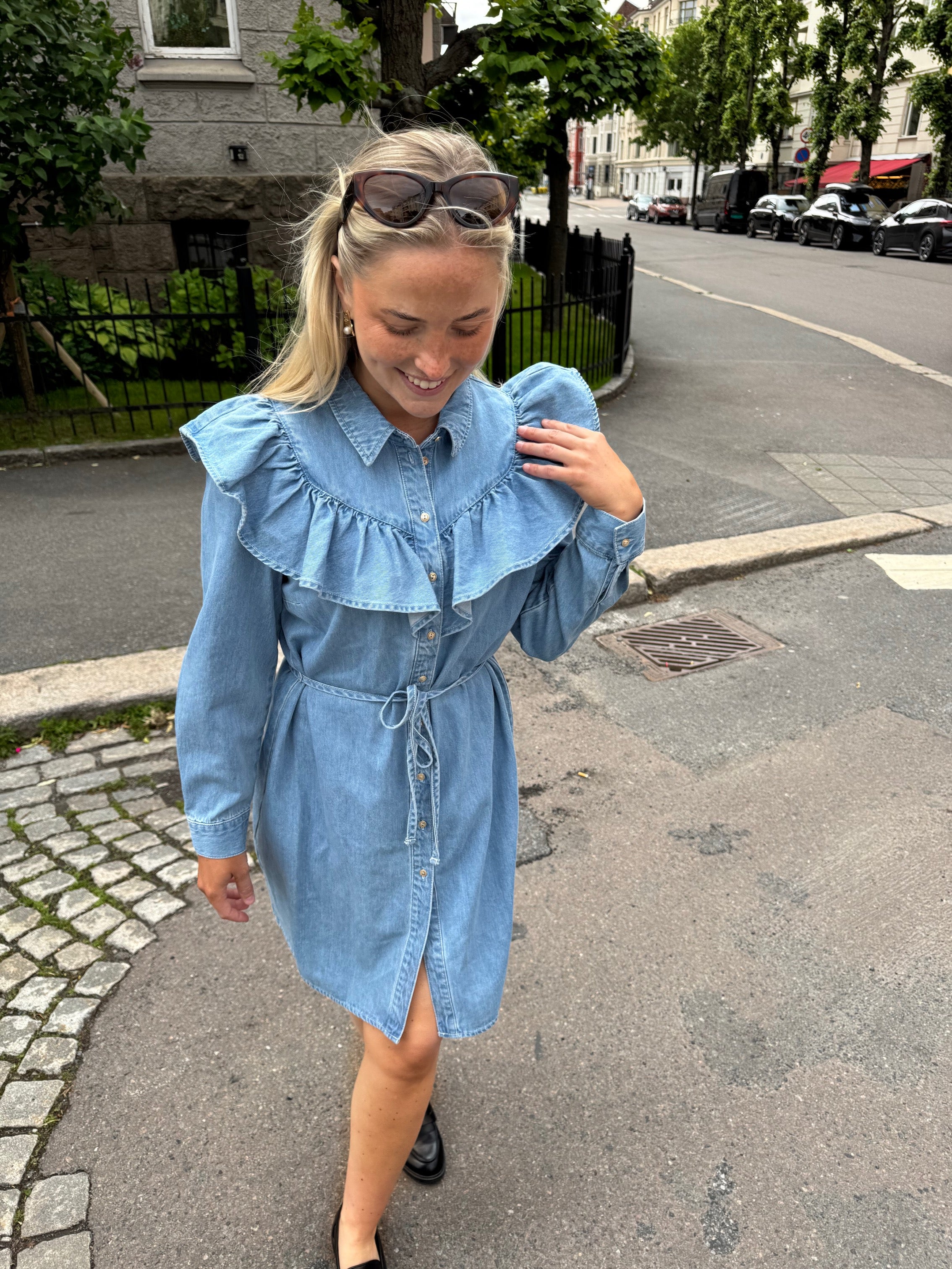 ONLINDIGO Short Denim Dress - Blå